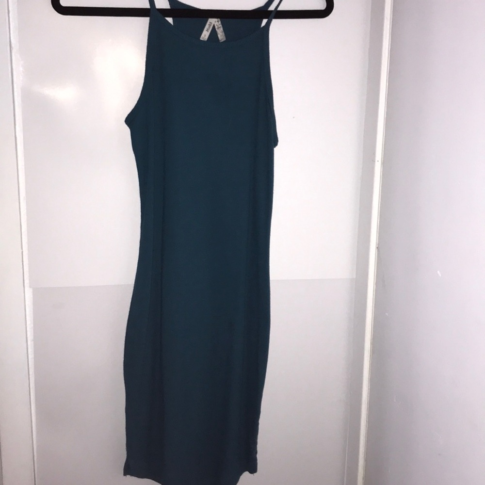 cite tight cyan green dress
